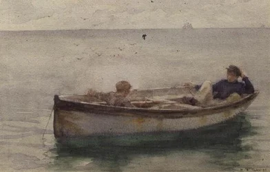 Deux Garçons dans une Barque