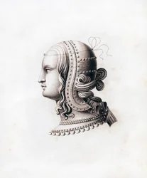 Coiffure, début du 16e siècle, 1843