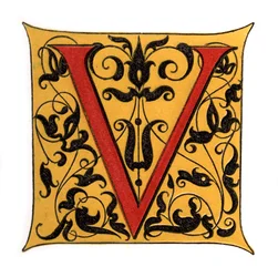 Lettre initiale V, 1843
