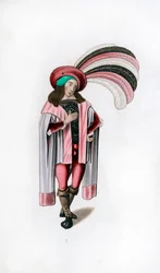 Tenue masculine, vers 1480, 1843