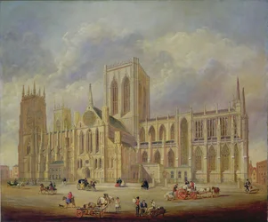 La cathédrale de York vue du sud (huile sur toile)