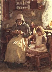Grand-mère et enfant, Yorkshire