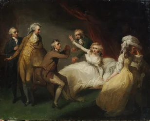 Camilla se remettant de son évanouissement, illustration d