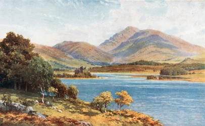 Château de Kilchurn, Loch Awe, Argyllshire (lithographie couleur)