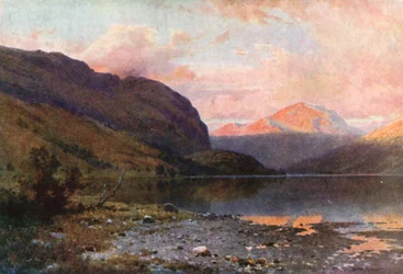 Loch Lubnaig, Perthshire (lithographie couleur)