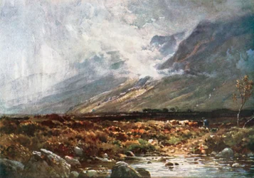 Moor and Mountain, Ross-Shire (lithographie couleur)