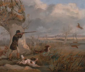 Chasse au canard, vers 1825