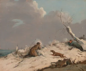 Chasse au canard en hiver