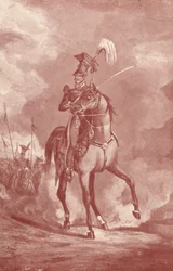 Officier, 9e lanciers, vers 1825
