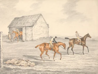 Le St. Leger, à Doncaster : préparation au départ