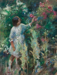 Dans le jardin, vers 1900