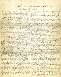 Lettre signée Henry [Henry Voelkner], Brush Creek Valley, Arkansas, à ses parents, frères et sœurs, 18 mars 1862