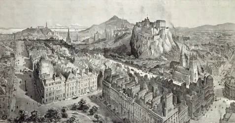 Édimbourg, gravé par H.W. Brewer et T. Griffiths