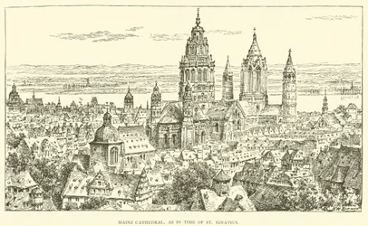 Cathédrale de Mayence, époque de Saint Ignace (gravure)