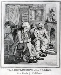 Les Compliments de la saison, Kibe Heels et Chillblains, c.1785