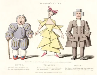 Rond, triangle et carré, de Bunburys Whims, 1828