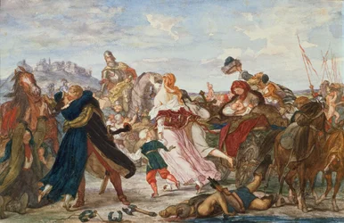 Hetman Koniecpolski libérant des prisonniers des Tatars en 1624, 1875-76