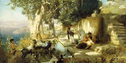 Après-midi ensoleillée au puits