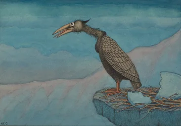 Oiseau de proie nouvellement éclos, c.1910