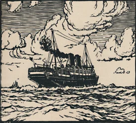 Vapeur en mer, 1919