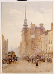 Vue de Ludgate Hill depuis les marches de St. Paul, 1900