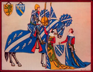 Sir Geoffrey Luttrell, sa femme et sa belle-fille, vers 1340, 1926