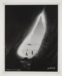 Une grotte dans un iceberg