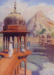 Réservoir sacré, Alwar, Rajasthan, Inde