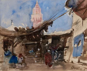 Le marché de Boulac, près du Caire