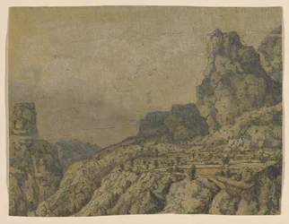 Vallée de montagne avec un plateau