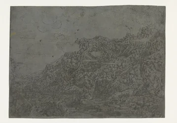 Paysage rocheux avec nuages bas