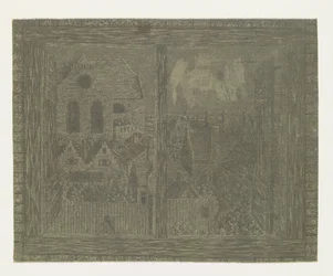 Vue à travers la fenêtre de la maison de Segers vers la Noorderkerk