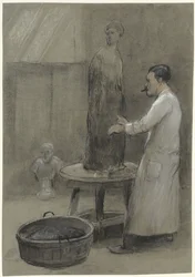Sculpteur et sa sculpture