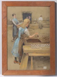 Le trempage de verres dans un bain d