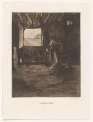 Femme dans une grange