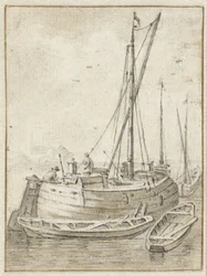 Bateau avec deux petites barques