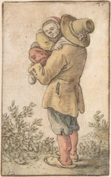Paysanne avec enfant, 17e siècle