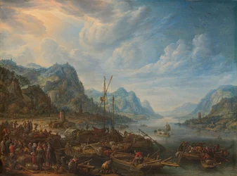 Vue sur la rivière avec débarcadère