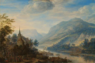 Vue du Rhin près du château de Rheineck