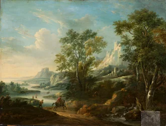 Paysage montagneux avec rivière