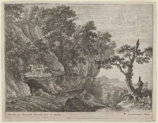 La Madeleine repentante dans un paysage