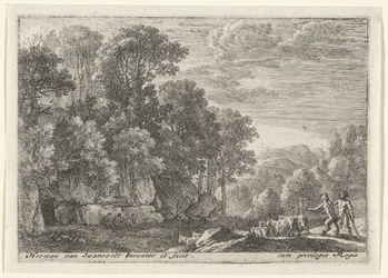 Deux satyres avec un troupeau de chèvres