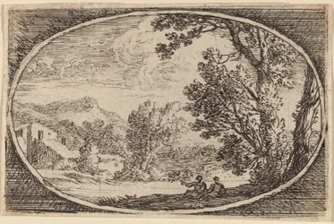 Deux Hommes Assis Près de l