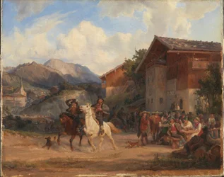 Paysans à cheval