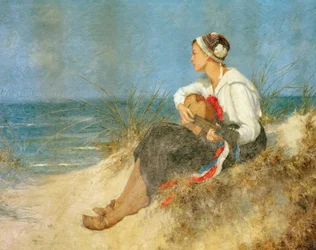 Moment de réflexion sur la plage