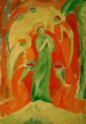 Sainte vénérée par des anges