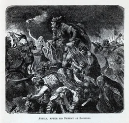 Attila après sa défaite à Soissons, 1882