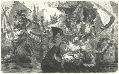Catherine Cornaro partant de Venise pour devenir reine de Chypre, 1472