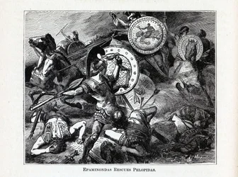 Épaminondas sauve Pélopidas, 1882