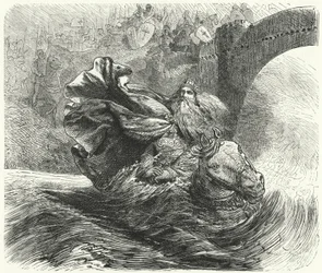 Frédéric Barberousse se noyant dans la rivière Saleph lors de la troisième croisade, 1190